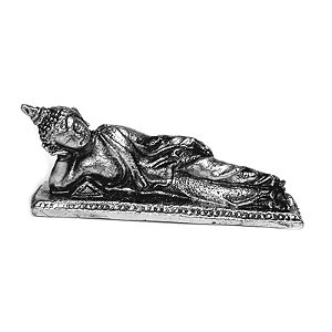 Estátua Thai Buda Deitado em Metal (6cm)