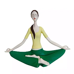 Estátua Yoga Meditando (16cm)