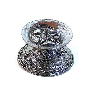 Castiçal Wicca Lua em Metal (4cm)
