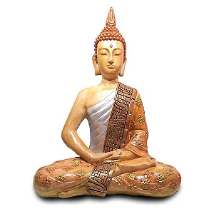 Estátua Buda Nirvana Meditando Grande (38 cm)