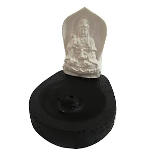 Mini Incensário em Resina Kuan Yin (14cm)