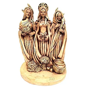 Estátua Deusa Tríplice Wicca Grande (28cm)