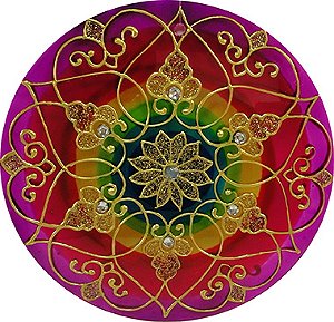 Mandala em Vidro Ternura (18cm)