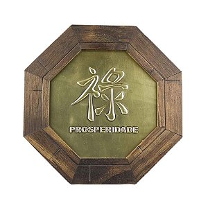 Quadro Oitavado Ideograma Prosperidade (18cm)