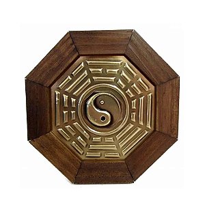 Quadro Oitavado Feng Shui Céu Posterior Yin Yang (18cm)