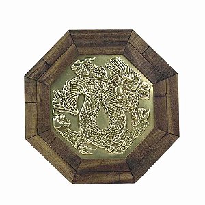 Quadro Oitavado Feng Shui Símbolo Dragão (18cm)