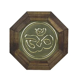 Quadro Oitavado Radiônico Símbolo OM (18cm)