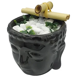Fonte de Água em Cerâmica Cabeça de Buda (12cm)