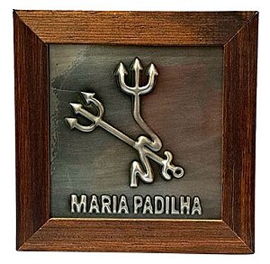 Quadro Maria Padilha em Aço e Madeira (16cm)