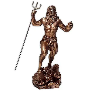 Estátua Deus Poseidon (17cm)