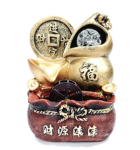 Fonte de Água com Moeda Chinesa (2 Quedas)