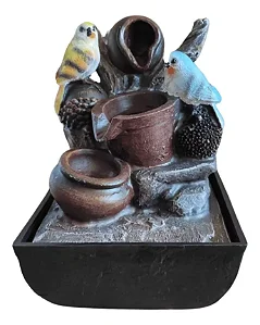 Fonte de Água Pássaros em Resina (19cm)