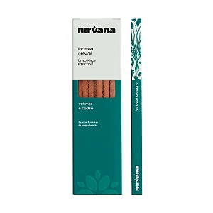 Incenso Natural Vetiver e Cedro 100% Natural (9 Varetas)