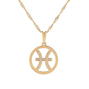 Gargantilha Signo Peixes (17mm)