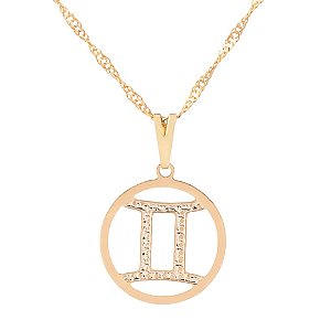 Gargantilha Signo Gêmeos (17mm)