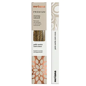 Incenso Natural Palo Santo com Coco (Anti-stress e Reconforto Emocional)