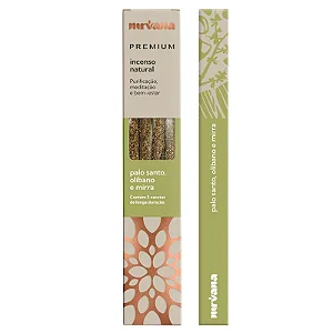 Incenso Natural Palo Santo, Olíbano e Mirra Linha Premium (5 Varetas)