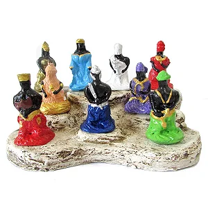 Altar Sagrado Congá com 9 Mini Orixás (Devoção e Proteção)