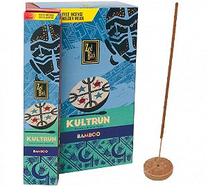 Incenso Premium Kultrún Bamboo com Porta Incenso