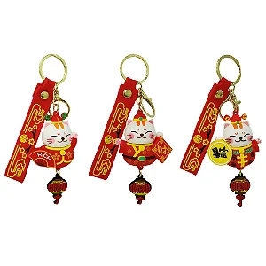Chaveiro Gato Manekineko da Prosperidade (14cm)