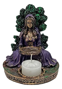 Incensário e Porta Velas Deusa Danu Senhora da Terra e da Água (Fertilidade)