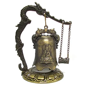 Sino de Mesa Budista em Metal (Kuan Yin)