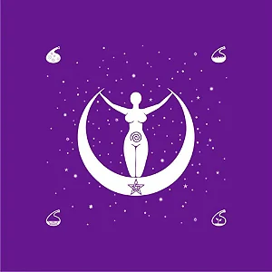 Toalha para Altar e Tarô Deusa Lua (Violeta)