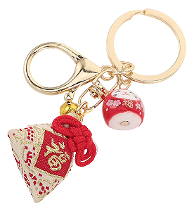 Chaveiro Manekineko com Saquinho da Fortuna (9cm)