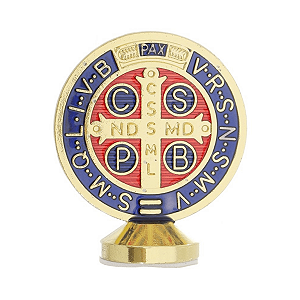 Medalha de São Bento com Base em Metal (6cm)