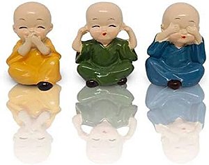 Trio de Monges em Resina (Nada Vejo, Nada Falo, Nada Ouço)