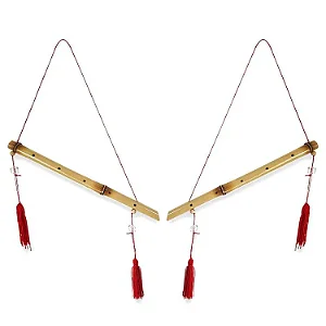 Flauta Feng Shui Grande de Bambu (Estabilidade, Segurança e Paz)