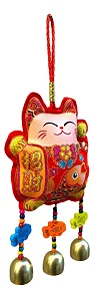 Móbile Manekineko com Sino dos Ventos (30cm)
