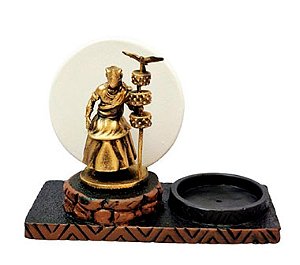 Incensário e Porta Velas Orixás no Congá (Oxalá)