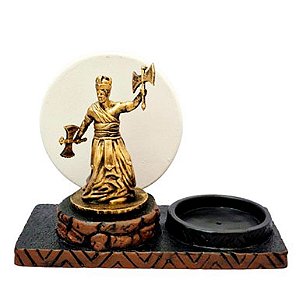 Incensário e Porta Velas Orixás no Congá (Xangô)