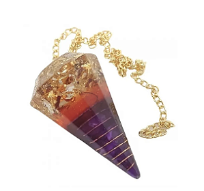 Orgonite Pêndulo Ametista para Radiestesia (Saint Germain)