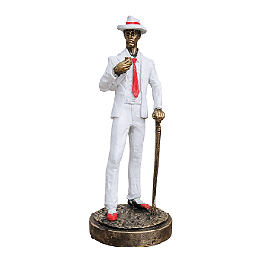 Estátua Orixá Zé Pilintra com Bengala em Resina (15cm)