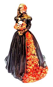 Estátua Orixá Rosa Caveira em Resina (11cm)