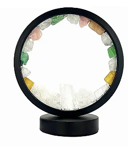 Luminária de Mesa Portal com Pedras Naturais (20cm)