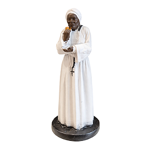 Estátua Orixás em Resina Preta Velha em Pé (15cm)