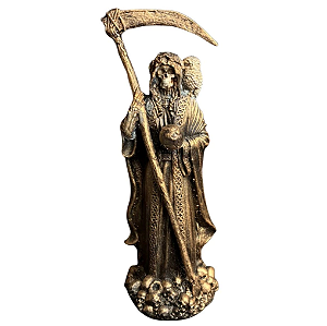 Estátua Orixá Exú Caveira com Foice (15cm)