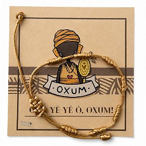 Pulseiras 7 Nós de Proteção Orixás (Oxum)