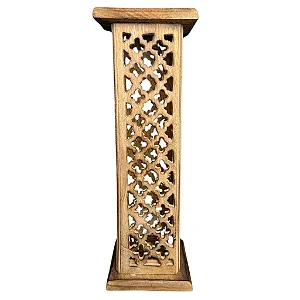 Incensário Indiano Torre de Madeira (30cm)