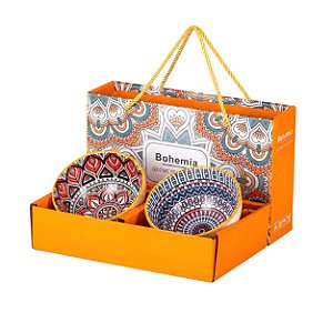 Kit Presente com Bowl Oriental e Hashi (Laranja)