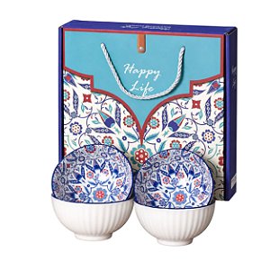 Kit Presente com Bowl Oriental e Hashi (Azul)