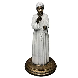 Estátua em Resina Preta Velha em Pé (25cm)