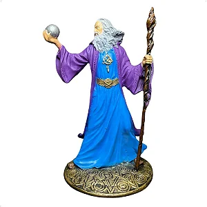 Estátua Mago Merlin em Resina (20cm)