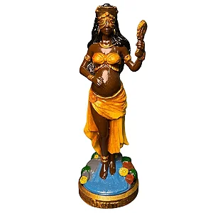 Estátua Oxum Gestante em Resina (23cm)