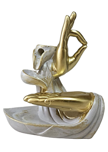 Incensário Cascata de Fumaça Mãos de Buda (11cm)