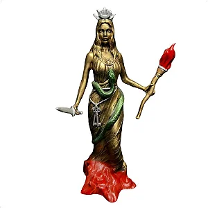 Estátua Deusa Grega Hécate em Resina (25cm)