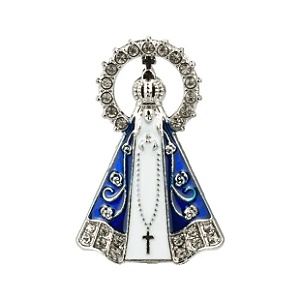 Mini Imã Nossa Senhora Aparecida com Strass (2,5cm)